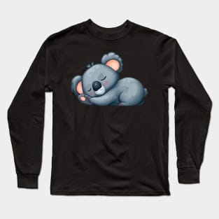 Sleeping baby koala bear Long Sleeve T-Shirt